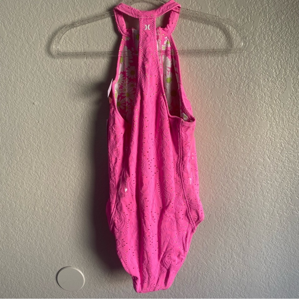 LOVESHACKFANCY X HURLEY - EYELET PAISLEY MODERATE ONE PIECE Cotton Candy - Picture 14 of 16
